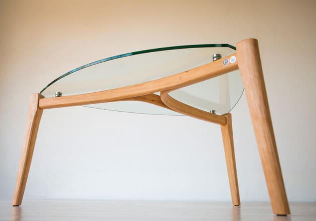 Ben Percy, Mantis Coffee Table, Monterey cypress. Photo: Carol Gibbons