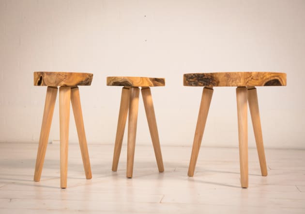 Ben Percy, Stools made for Treecycle 2016.