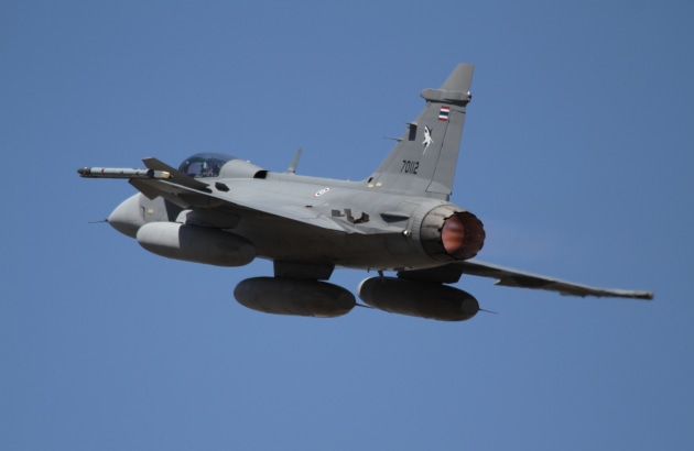 Royal Thai Air Force JAS-39C Gripens.
Credit: Nigel Pittaway