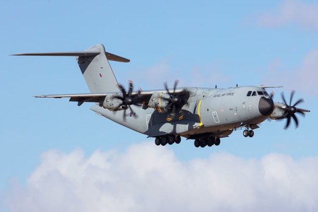 The Royal Air Force showed up with their Airbus A400. (Phil Hosking)