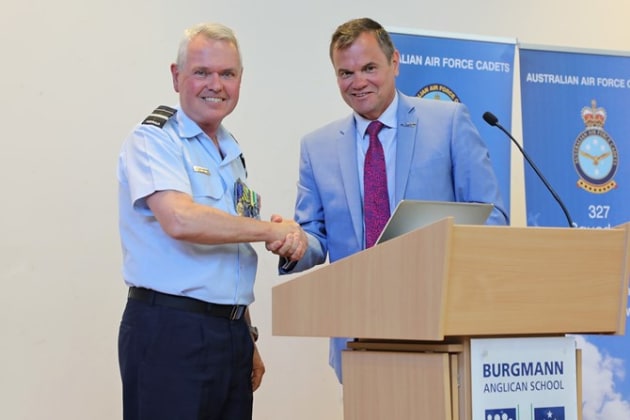 Air Vice-Marshal Kym Osley and ATSB Chief Commissioner Greg Hood.
ATSB