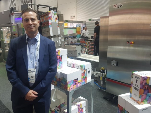 Shelf ready cases: Daniel O'Sullivan with the new Trayfecta G Series