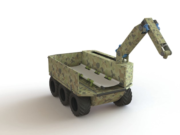 The function of the assisted casualty extraction (ACE) unit is to remove a casualty from a hostile environment via remote control. 
Praesidium Global