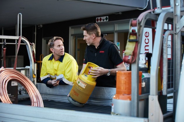Loading the ute with gas cylinders. Credit: Actrol.