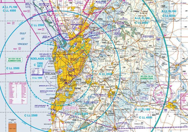 CASA is reviewing the airspace within 30 nm of Adelaide Airport. (Airservices Australia)