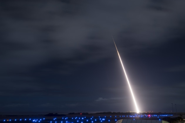 A target missile is launched from Hawaii, which was later shot down by the USS John Finn using the Aegis Baseline 9.C2 weapon system and an SM-3 Block IIA guided missile. MDA