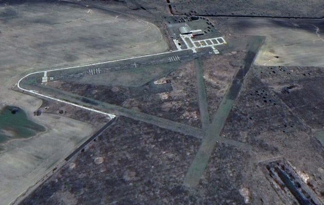 Aeroprakt's aero club and airstrip at Nalivaykivka to the east of Kyiv. (Google Earth image)