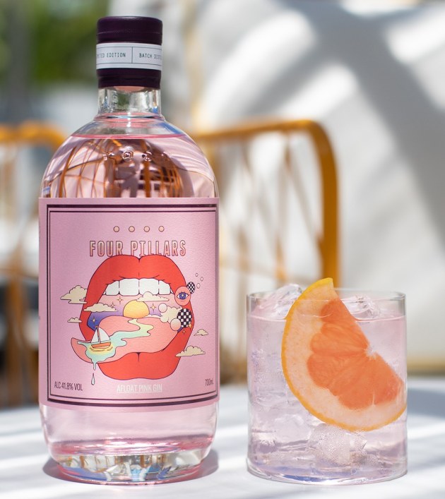 For the third year in a row, Four Pillars has collaborated with Melbourne&rsquo;s floating bar Arbory Afloat to celebrate its annual Pink Gin. But this year is the first time it has been released to the public. (Image source: Four Pillars)