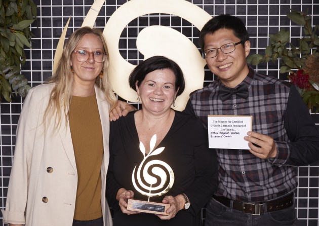 Ahria Organic wins Certified Organic Cosmetic Product of the Year.