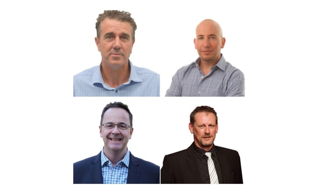 Clockwise from left: Mark Jacobsen, Richard Fine, Kurt Palmer, and Sean O'Malley.
