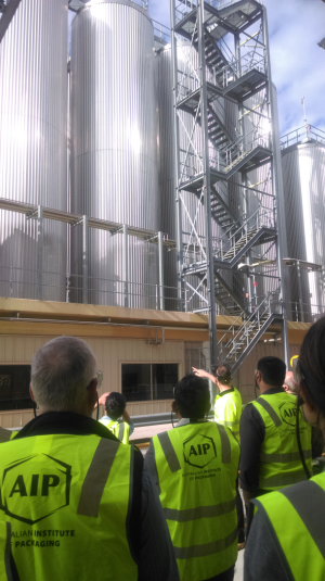 Members of the Australian Institute of Packaging (AIP) learnt about the brewing process and the packaging of beer, and took a first-hand look at the brewing operations, packaging and warehousing at the brewery.