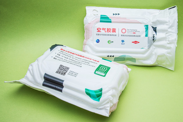 Air capsule e-commerce packaging enabled by P&G China's innovation and Dow's high performance PE resins