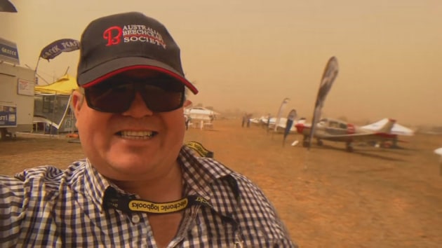 High winds and a severe dust storm have been blamed for a financial shortfall for AirVenture Australia 2019. (still from Australian Beechcraft Society video)