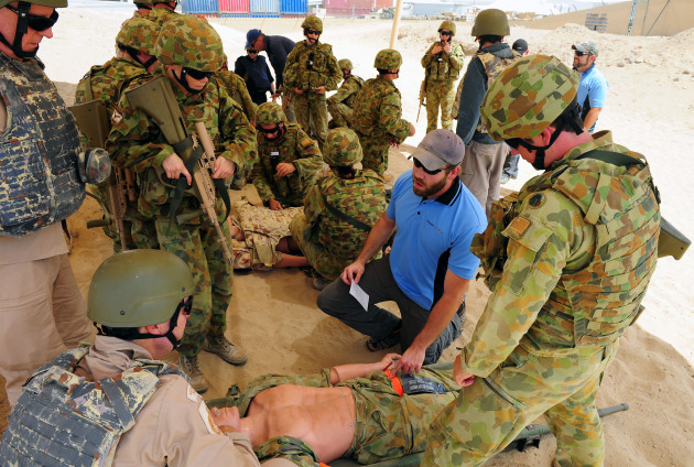 An Aspen Medical trainer at Al Midhad. 

Credit: Aspen Medical