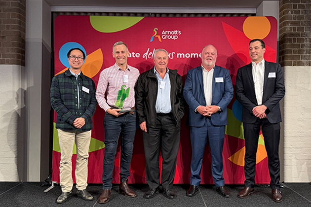 Allied Pinnacle has been recognised by The Arnott&rsquo;s Group for its work on building a more sustainable wheat flour supply chain.