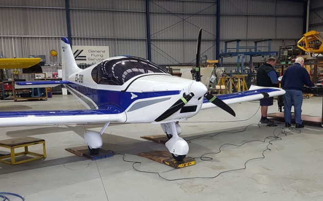 An Alto 912TG undergoing a weight check in Australia. (Aero Edge)