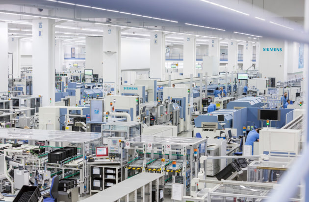 Siemens' Programming Logic Controller factory in Amberg, Germany