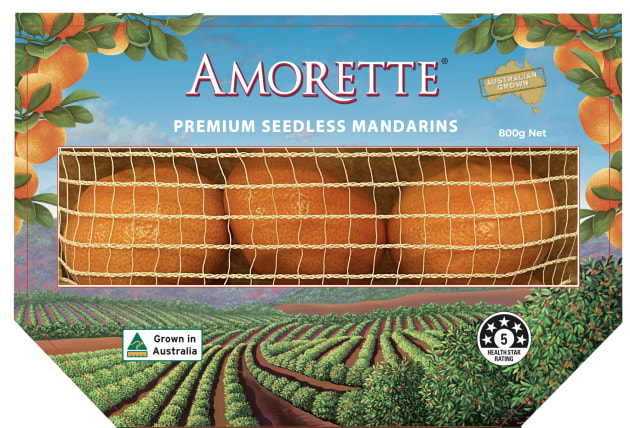 PIDA 2024 Food Packaging Design Finalist: Amorette Premium Mandarins Paper Bag: Costa Group & The Packaging Hippie.