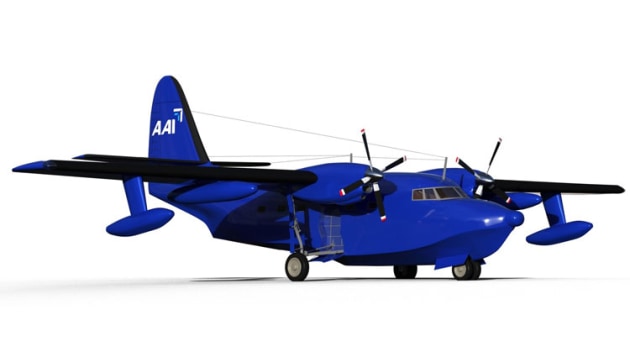 An artist's impression of a G-111T amphibian with turbo-prop engines. (Amphibian Aerospace Industries)