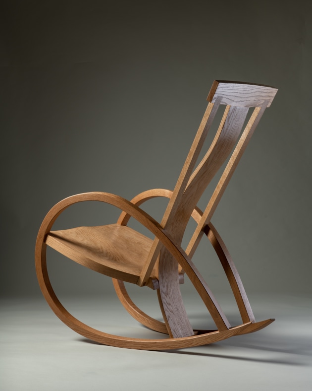 Amy Short, Cadillac rocking chair, white oak, cedar