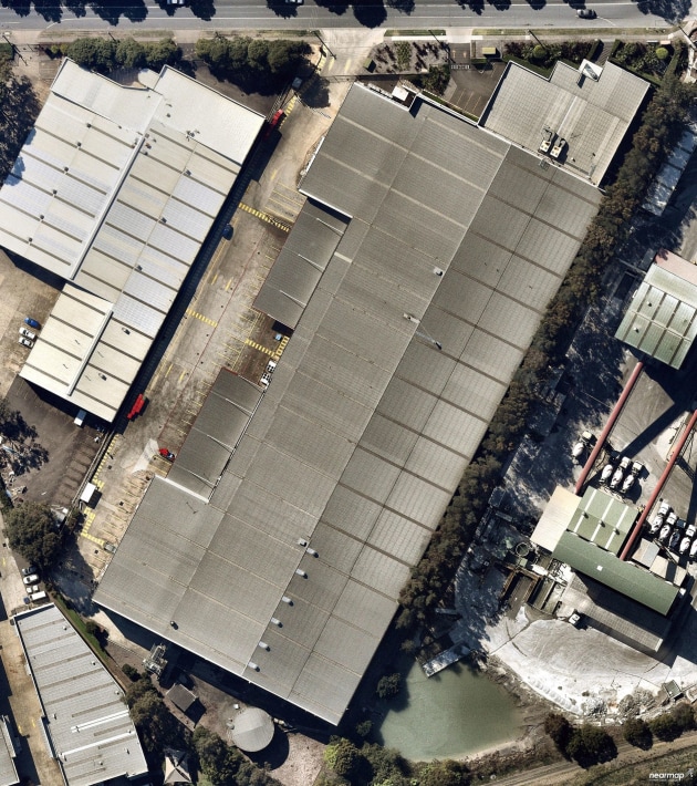 Andrews Meat Industries rooftop without the solar panels.
