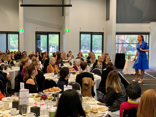 Anneli Blundell delivered an animated and impactful presentation to a crowded house at Women in Print 2019 in Sydney.