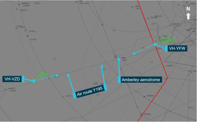 The incident involved Qantas and Virgin 737-800 airliners. 
ATSB