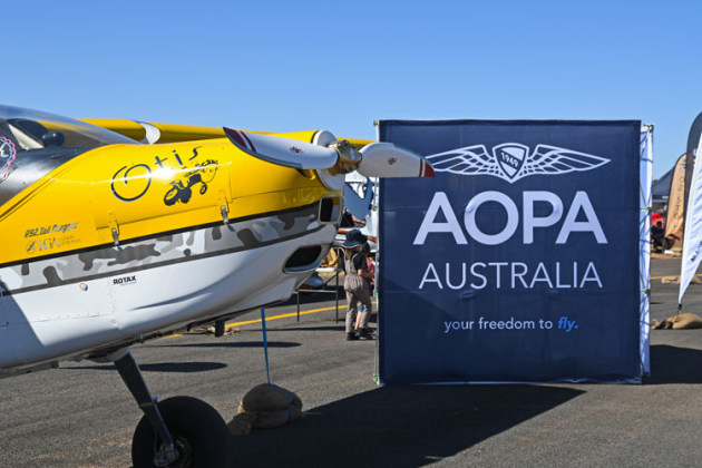 AOPA's display at Ausfly in 2019. The COVID-19 pandemic the following year caused a downturn in communication activities. (Steve Hitchen)