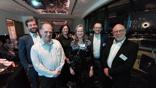 High powered speakers (l-r): James Wilson, Fibre King; Bill Walker, Queensland Govt; Prof Dr Cori Stewart, ARM Hub; Jacqueline Wilson, Sustainable Innovation; Prof Will Browne, QUT; and Emeritus Prof Roy Green, UTS (Image: PKN)