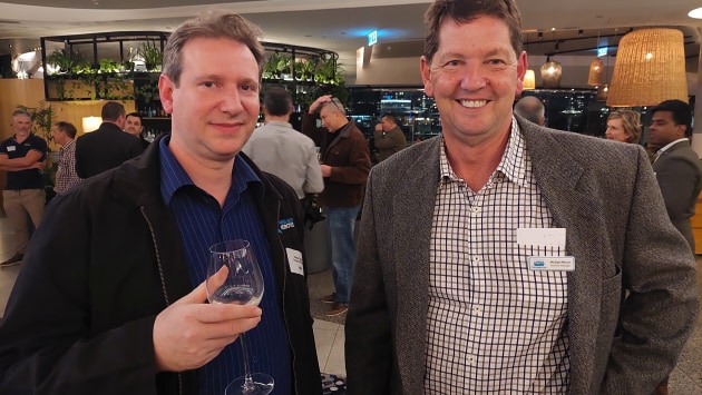 APPMA CEO Michael Moran (right) with William Pagnol, Freelance Robotics. (Image: PKN)