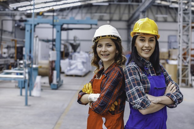 Young female apprentices at work