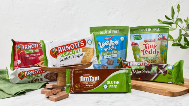 Arnott's gluten free range of some of its most popular and classic biscuits. (Image: Arnott's)