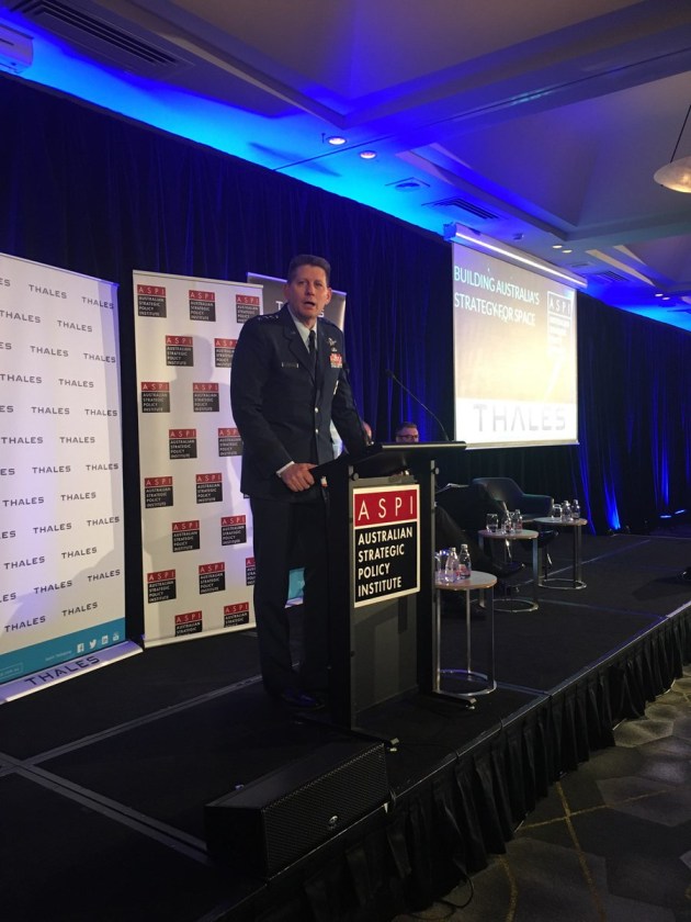 LT Gen David Thompson, VC US Space Command, speaking at ASPI's conference. Credit: ASPI