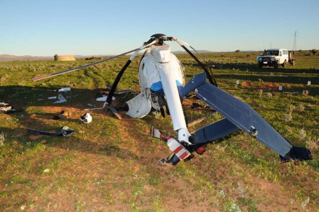 The crash site of VH-PLY near Hawker. (SA Police)