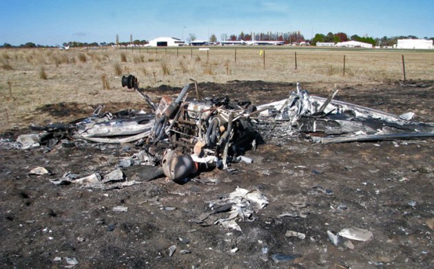 The wreckage of VH-PDC at Orange. (ATSB)