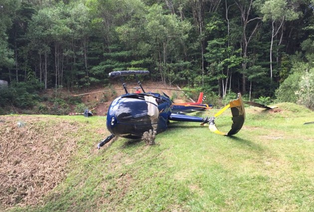 HVB lies on its side after the roll-over accident. (CASA)