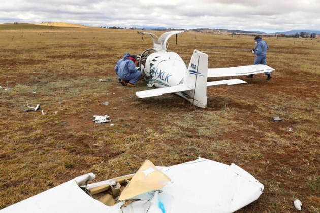 The crash site of VH-XLK north of Braidwood, NSW. (ATSB)