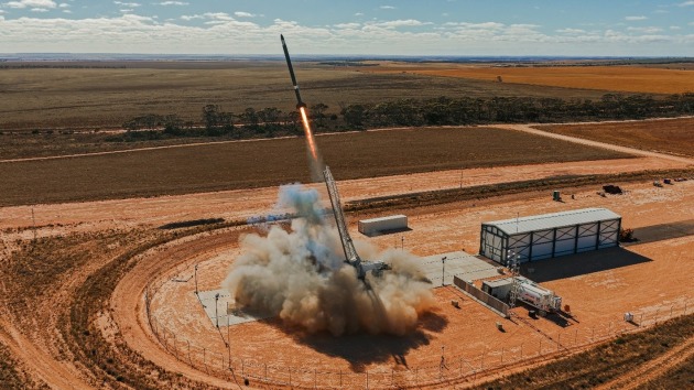 The AtSpace A01 rocket taking off from the Koonibba Test Range.

Credit: AtSpace