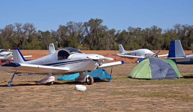 Under-wing camping was popular, with the allotted area close to maximum by midday on the Saturday. (Steve Hitchen)