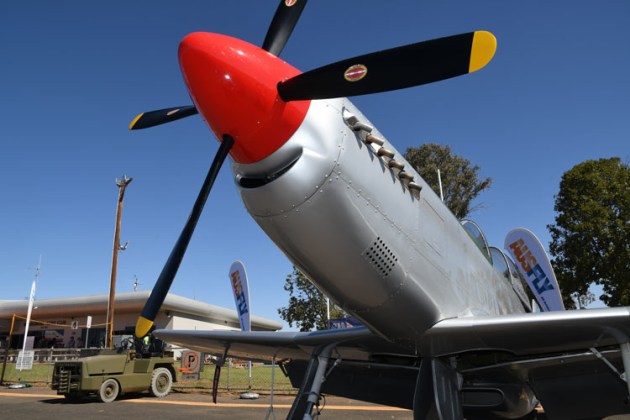 This Chevy-powered T-51 Mustang was one of the highlights of the show. (Steve Hitchen)