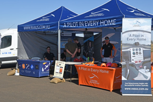 RAAus flew their flags at Ausfly. (Steve Hitchen)