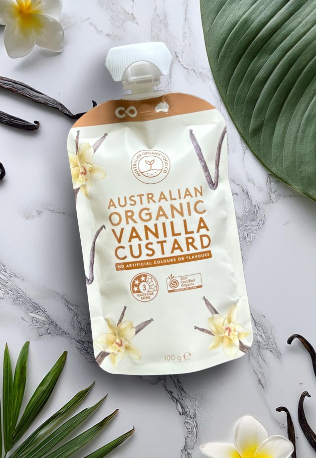 Australian Organic Food Co. Vanilla Custard Mono Material Retort Pouch: Flavour Makers and Cheer Pack Asia Pacific