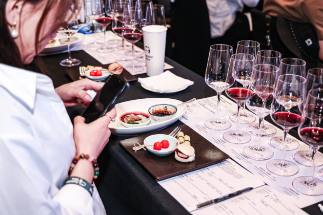 A wine and food masterclass at the Australian wine roadshow in China 2026.
