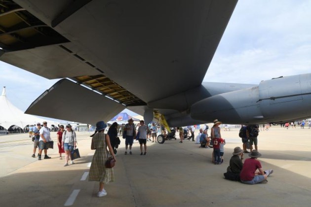 101 uses for a Boeing B-52, #41: shelter from the Avalon sun. (Steve Hitchen)