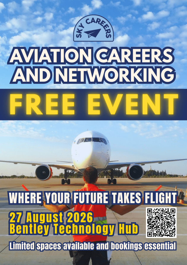 Hosted by Sky Careers, the event is aimed at students exploring their first aviation career, career changers, flight training students, educators, career advisors, parents and professionals looking to expand their networks.