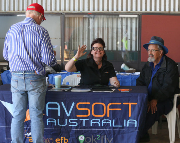 The AvSoft display was tucked away in the SAAA hangar. (Kathy Mexted)