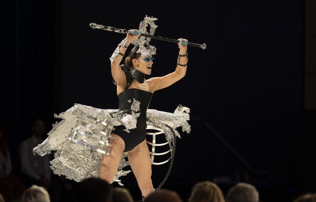 Emerging wearable artist winner, Rae Saheli and Rhiannon Thomas - Perfectly Tarnished