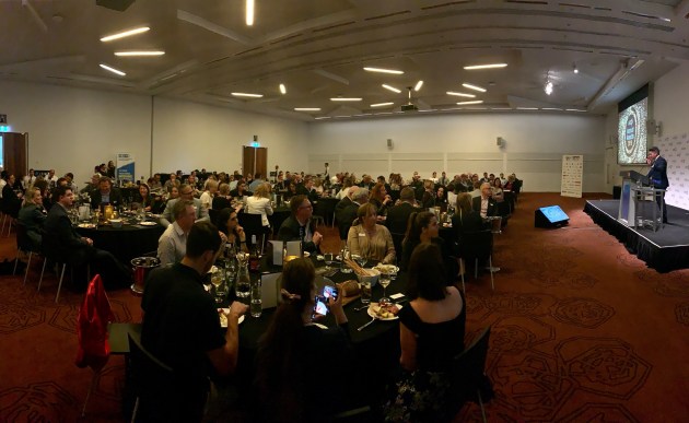 Jamie Durie addresses the 180-strong audience at the APCO 2019 awards.