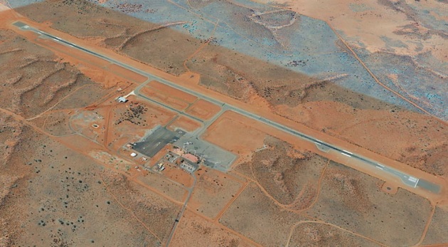 Ayers Rock Airport is a CTAF beneath Class G airspace, but soon a trial may see that changed to Class E over the CTAF. (Google Earth image)