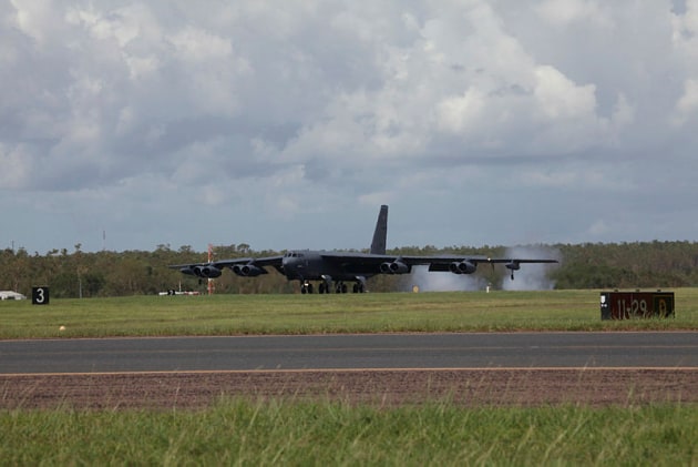 U.S. Air Force B-52 Stratofortress Bombers arrive at RAAF Base Darwin to train with the Royal Australian Air Force as part of Enhanced Air Cooperation (EAC). Credit: Defence